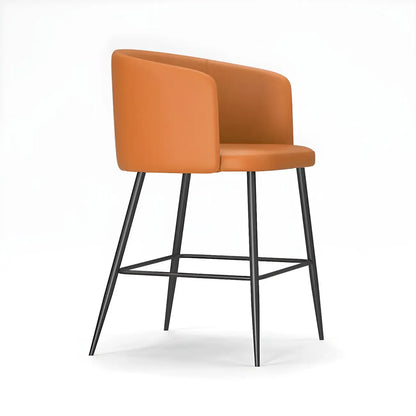 Tabourets de bar hauts à oreilles en similicuir de type seau