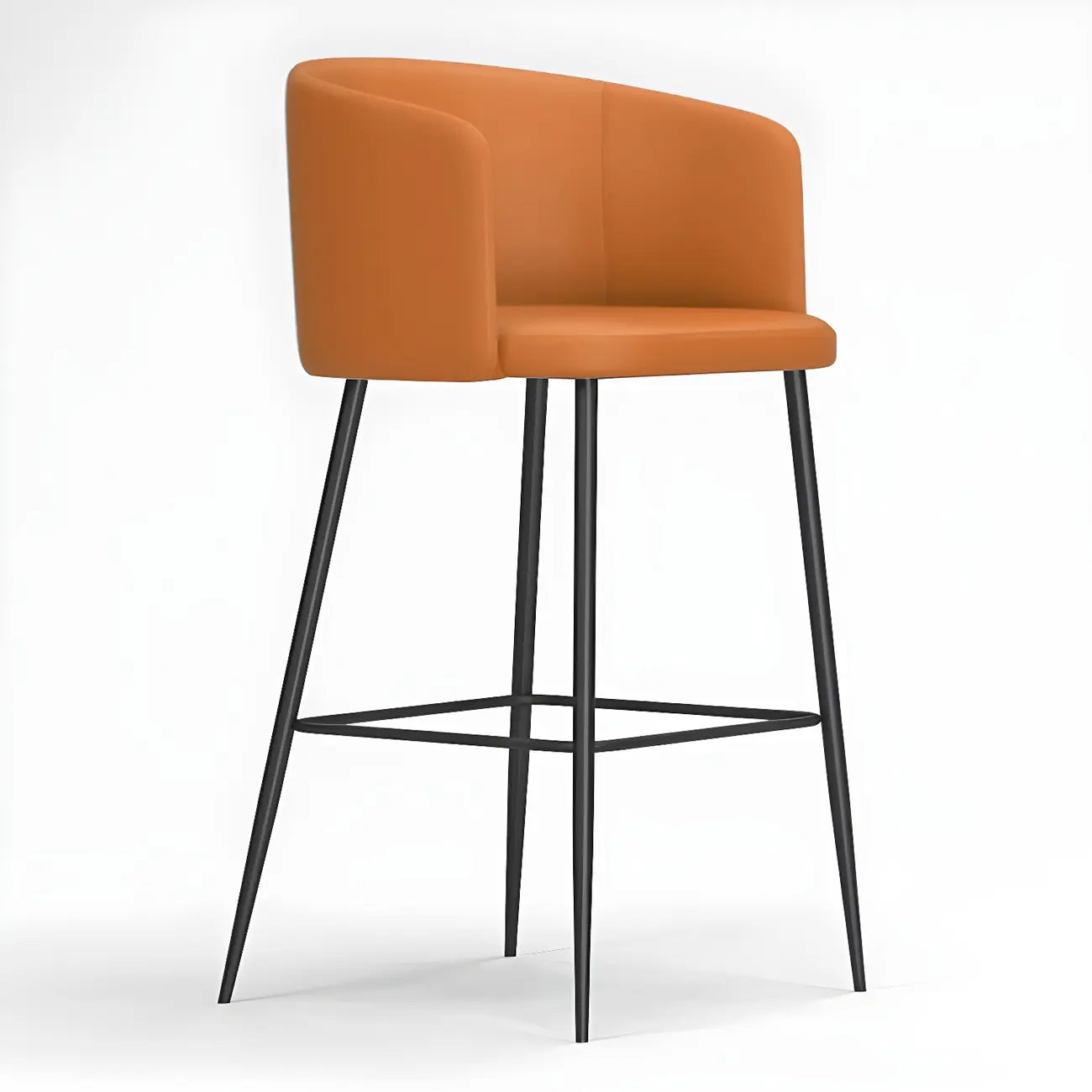 Tabourets de bar hauts à oreilles en similicuir de type seau