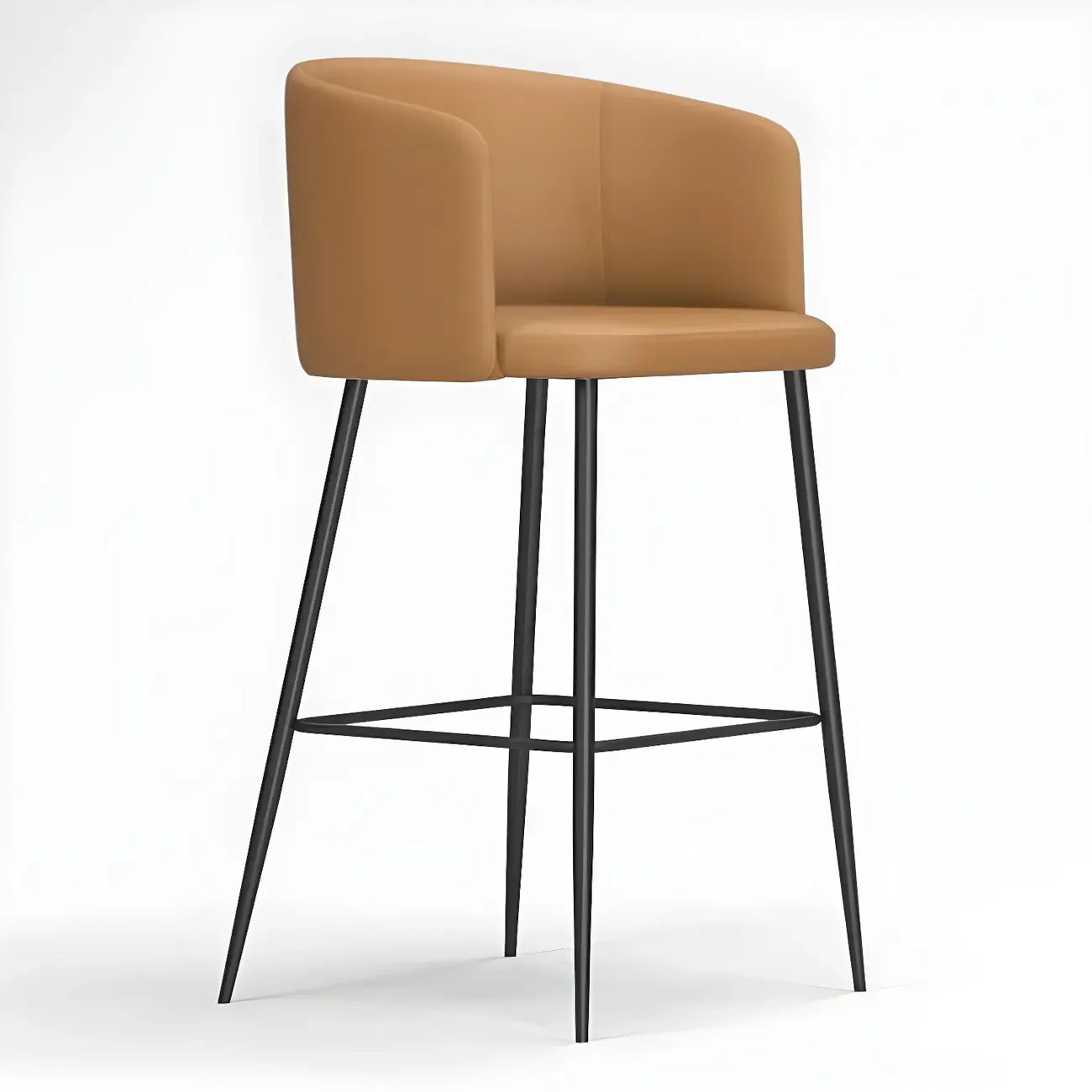 Tabourets de bar hauts à oreilles en similicuir de type seau