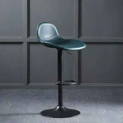 Tabourets de bar traditionnels en cuir réglables avec dossier pour la maison