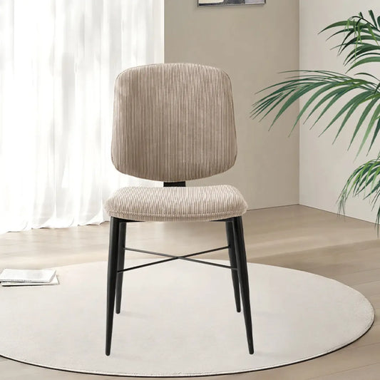 Chaises de salle à manger nordiques rembourrées en bois massif sans accoudoirs