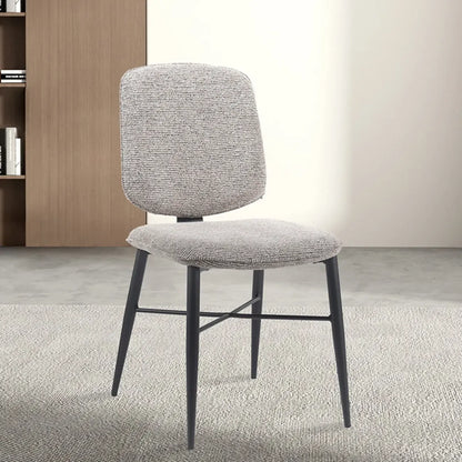 Chaises de salle à manger nordiques rembourrées en bois massif sans accoudoirs