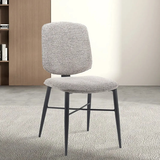 Chaises de salle à manger nordiques rembourrées en bois massif sans accoudoirs