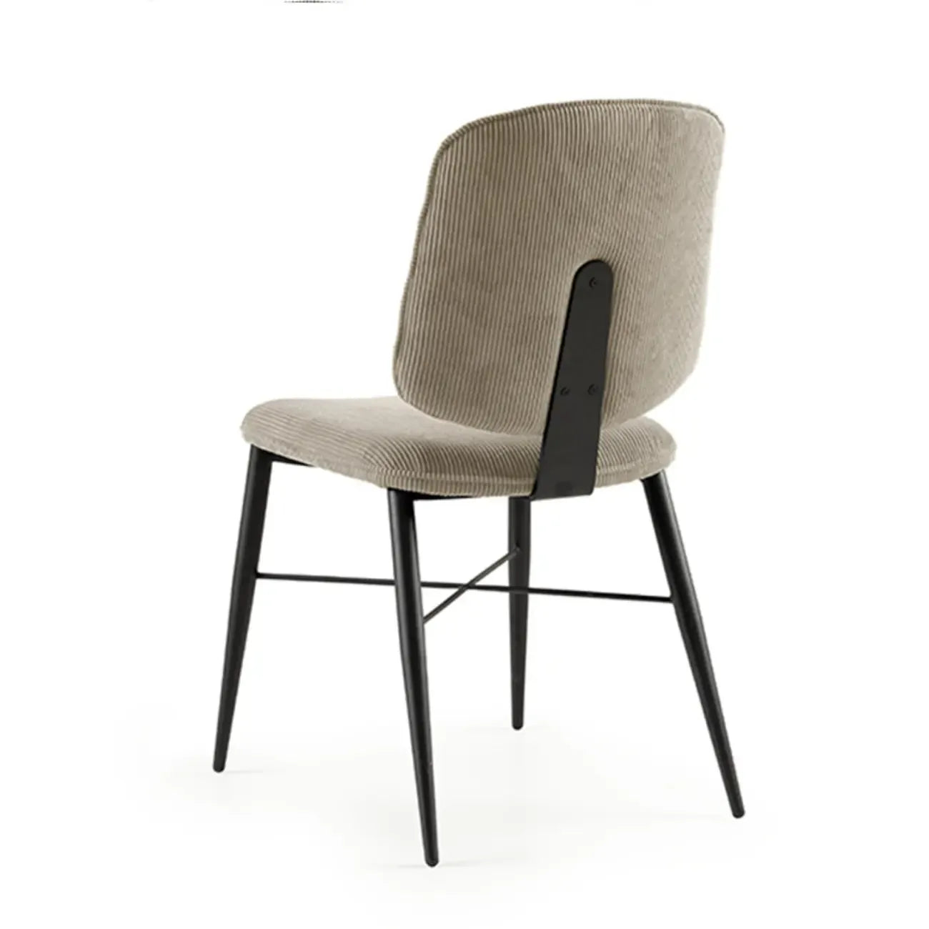 Chaises de salle à manger nordiques rembourrées en bois massif sans accoudoirs