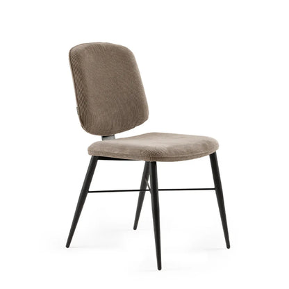 Chaises de salle à manger nordiques rembourrées en bois massif sans accoudoirs