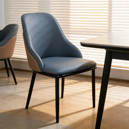 Chaise de salle à manger moderne rembourrée en similicuir pour restaurants
