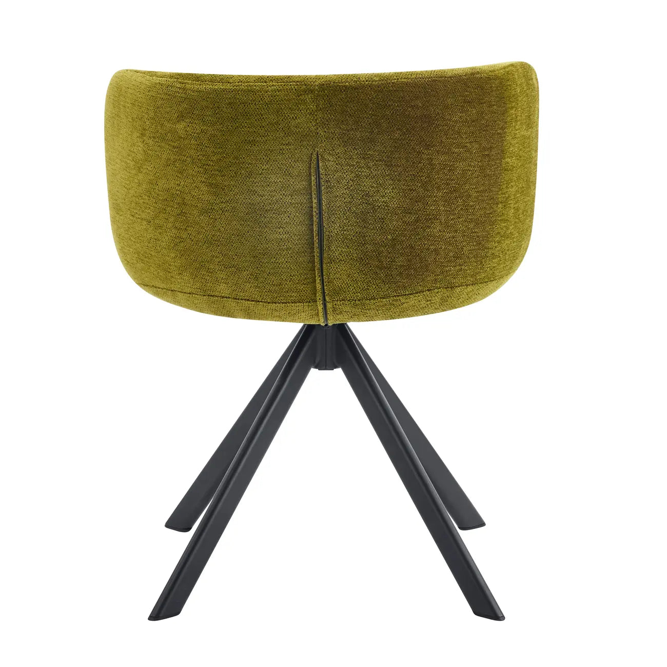 Ensemble de 2 chaises de salle à manger pivotantes modernes en tissu à dossier bas