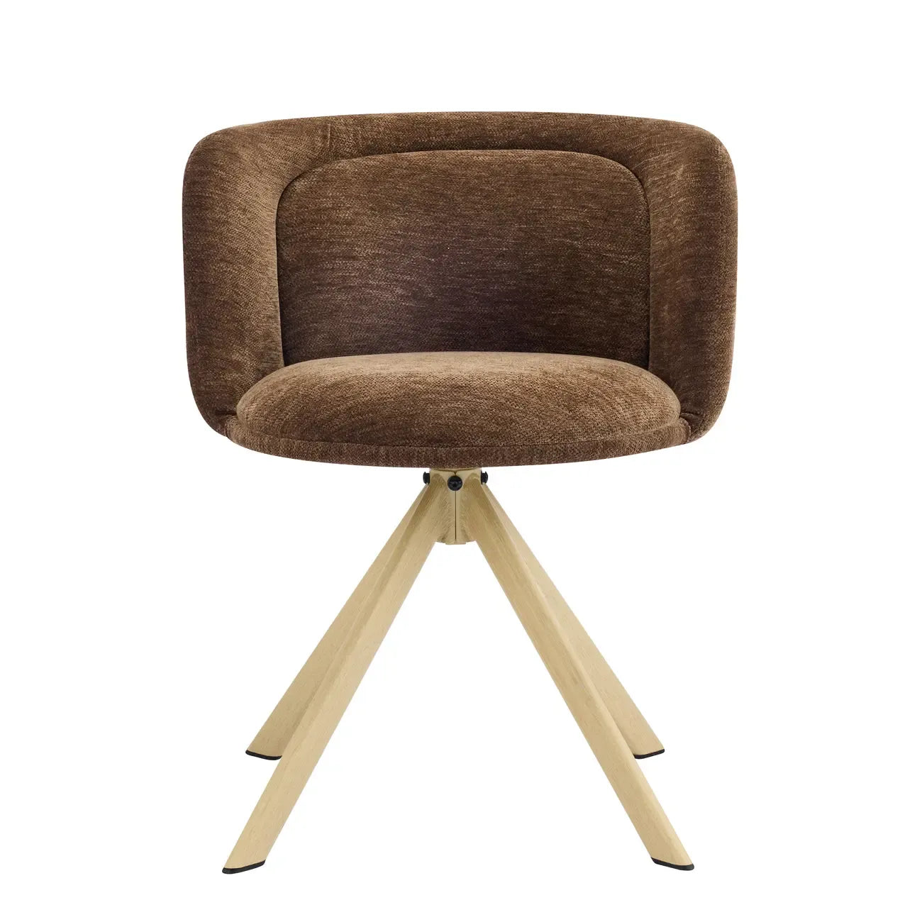 Ensemble de 2 chaises de salle à manger pivotantes modernes en tissu à dossier bas