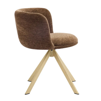 Ensemble de 2 chaises de salle à manger pivotantes modernes en tissu à dossier bas