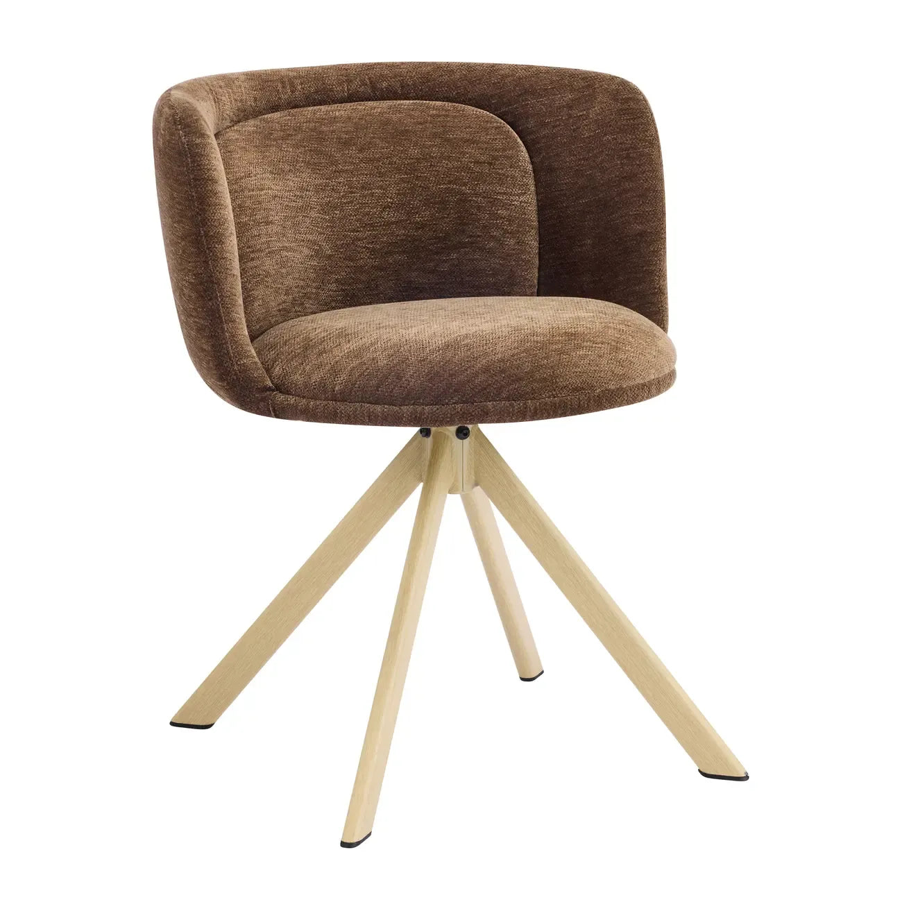 Ensemble de 2 chaises de salle à manger pivotantes modernes en tissu à dossier bas