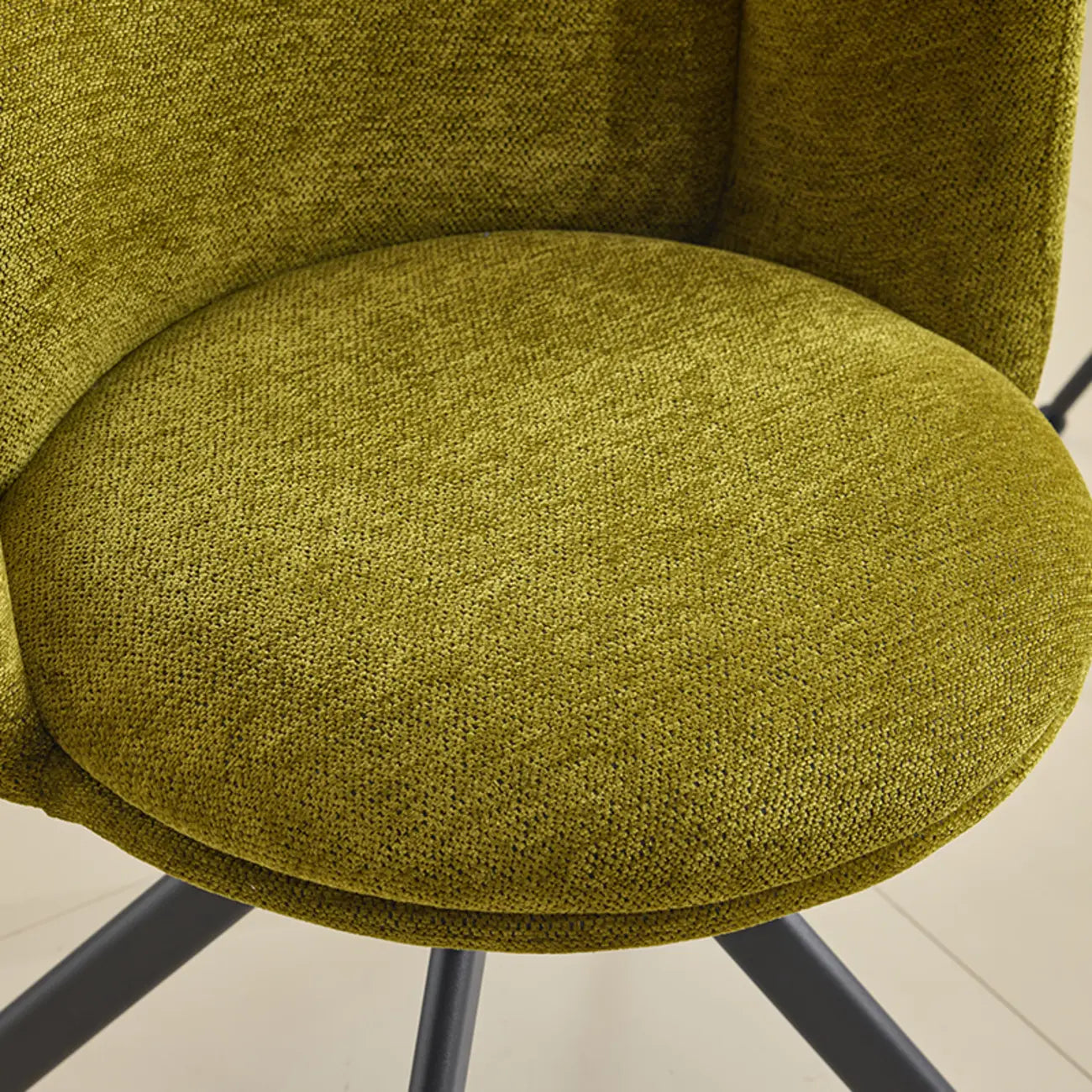 Ensemble de 2 chaises de salle à manger pivotantes modernes en tissu à dossier bas