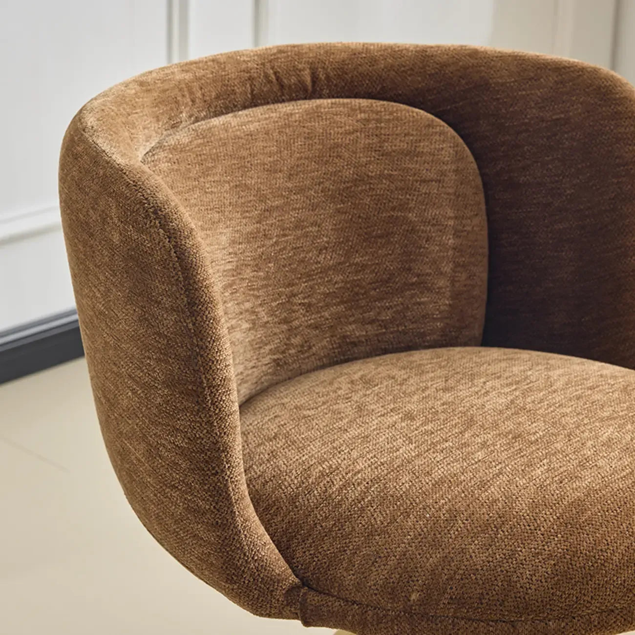 Ensemble de 2 chaises de salle à manger pivotantes modernes en tissu à dossier bas