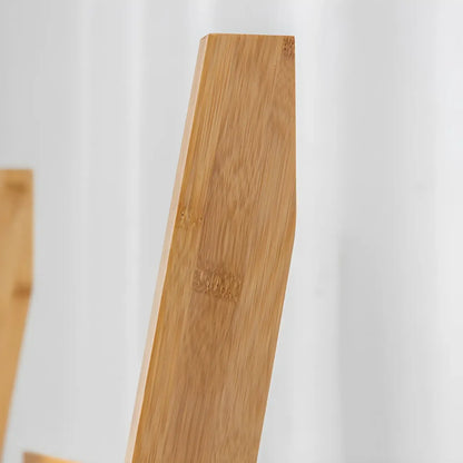 Bibliothèque échelle à 5 niveaux en bois massif avec dos ouvert
