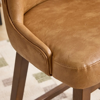 Ensemble de 2 tabourets de bar rembourrés de style moderne du milieu du siècle