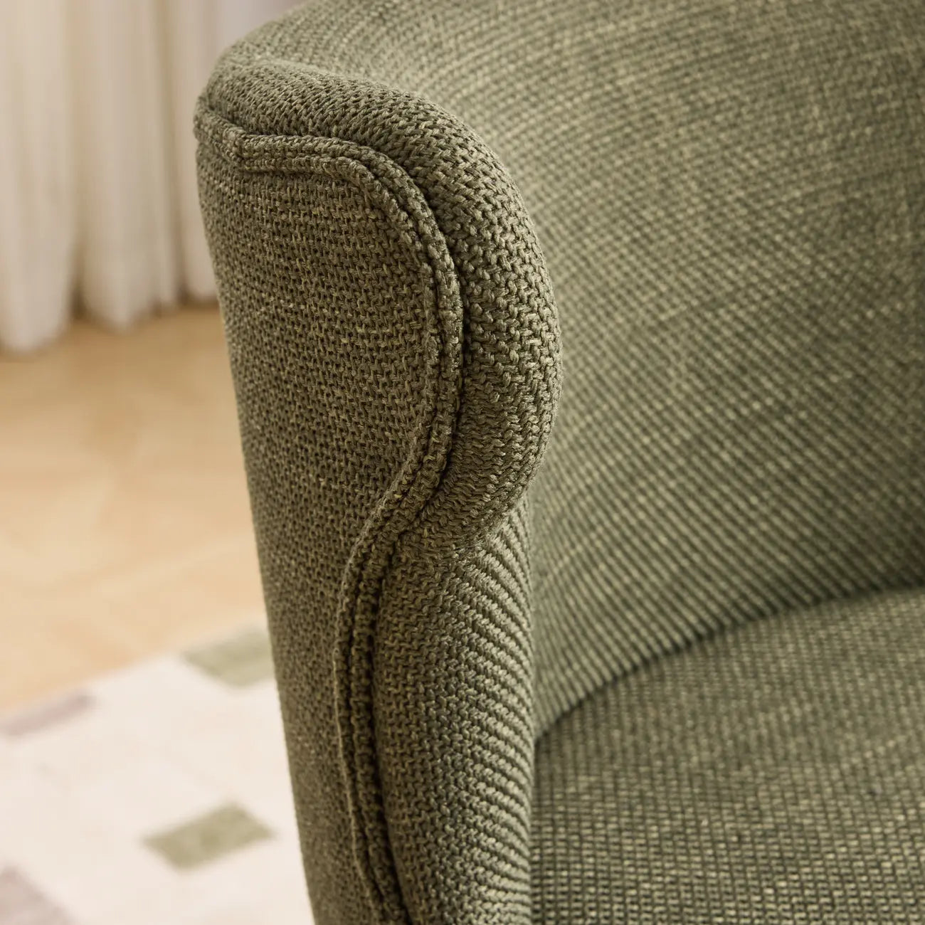 Ensemble de 2 tabourets de bar rembourrés de style moderne du milieu du siècle