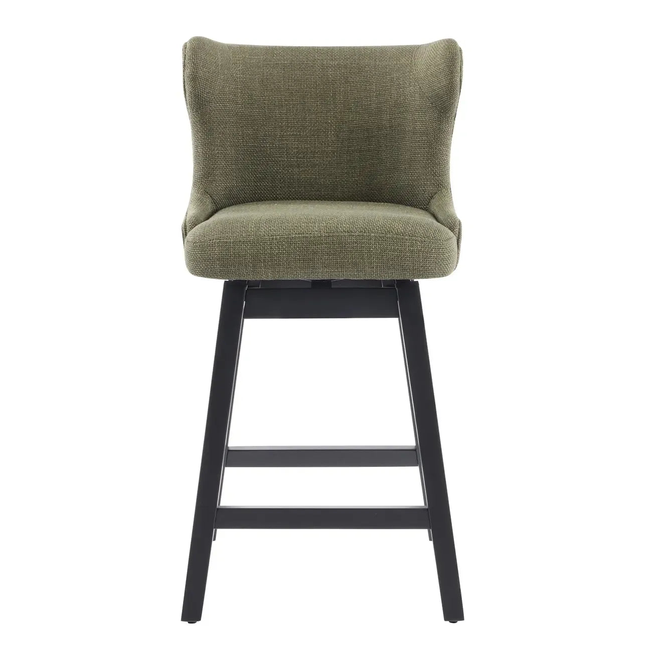 Ensemble de 2 tabourets de bar rembourrés de style moderne du milieu du siècle