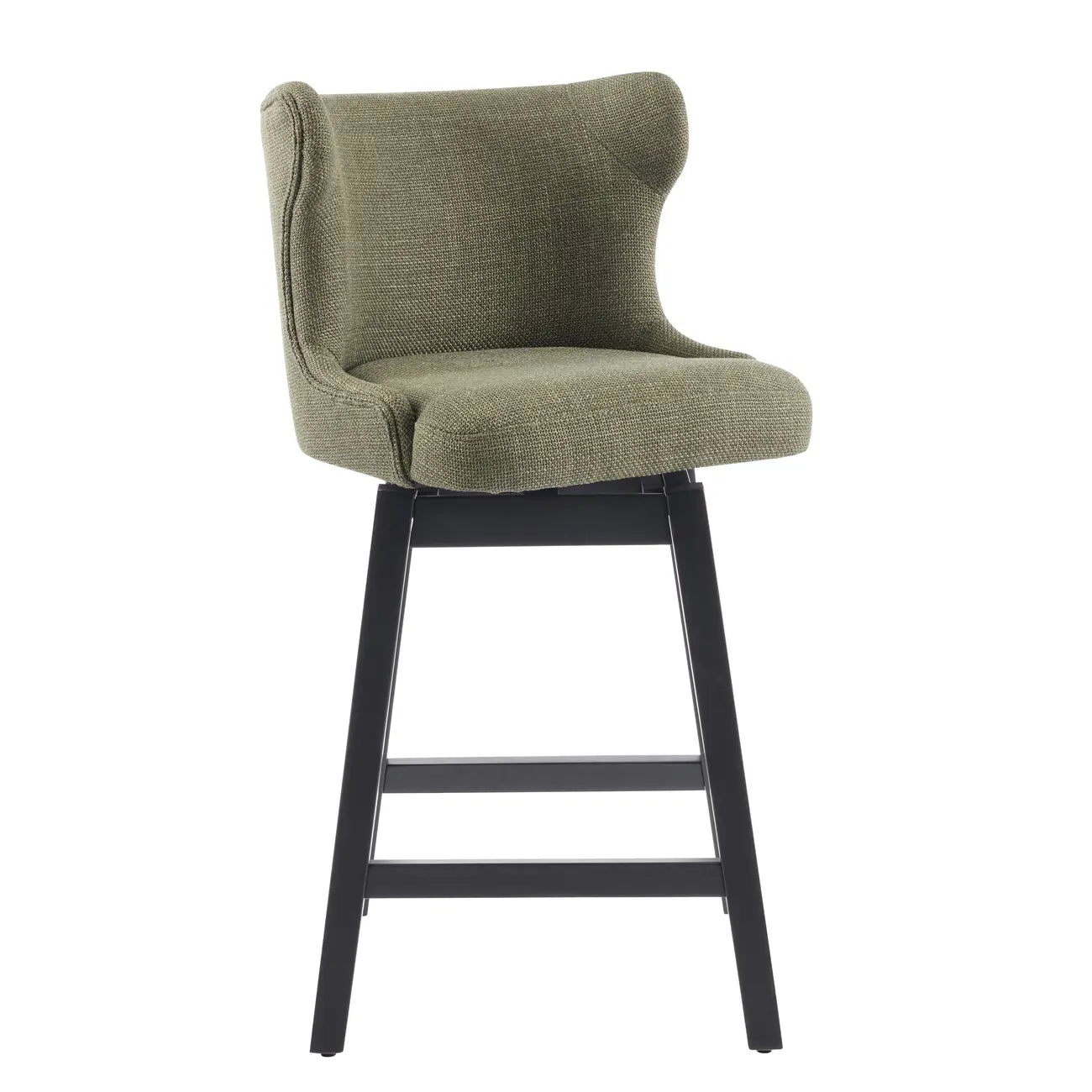 Ensemble de 2 tabourets de bar rembourrés de style moderne du milieu du siècle