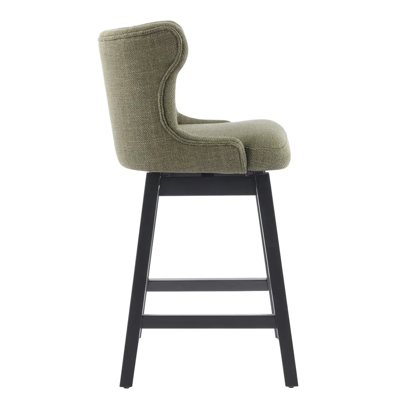 Ensemble de 2 tabourets de bar rembourrés de style moderne du milieu du siècle