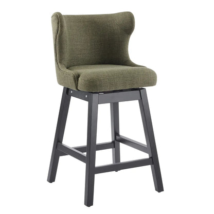 Ensemble de 2 tabourets de bar rembourrés de style moderne du milieu du siècle