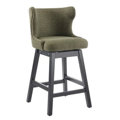 Ensemble de 2 tabourets de bar rembourrés de style moderne du milieu du siècle