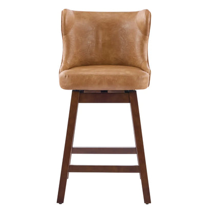 Ensemble de 2 tabourets de bar rembourrés de style moderne du milieu du siècle