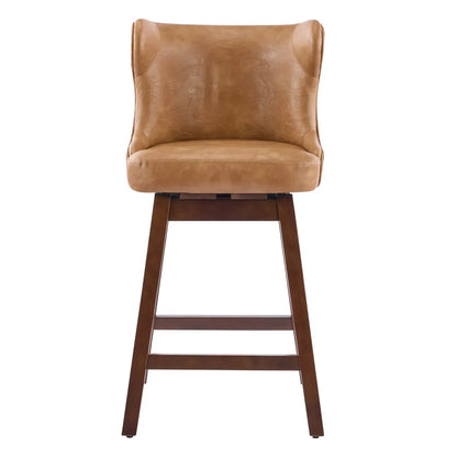 Ensemble de 2 tabourets de bar rembourrés de style moderne du milieu du siècle