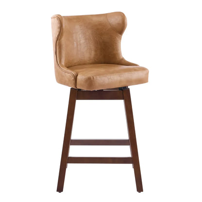 Ensemble de 2 tabourets de bar rembourrés de style moderne du milieu du siècle