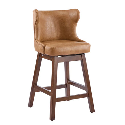 Ensemble de 2 tabourets de bar rembourrés de style moderne du milieu du siècle