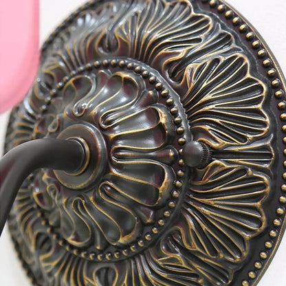 Applique murale vintage élégante en verre et acier vert