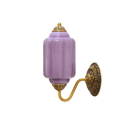 Applique murale vintage élégante en verre et acier vert