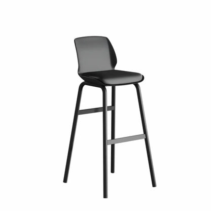 Tabouret de bar minimaliste en métal rembourré, hauteur comptoir
