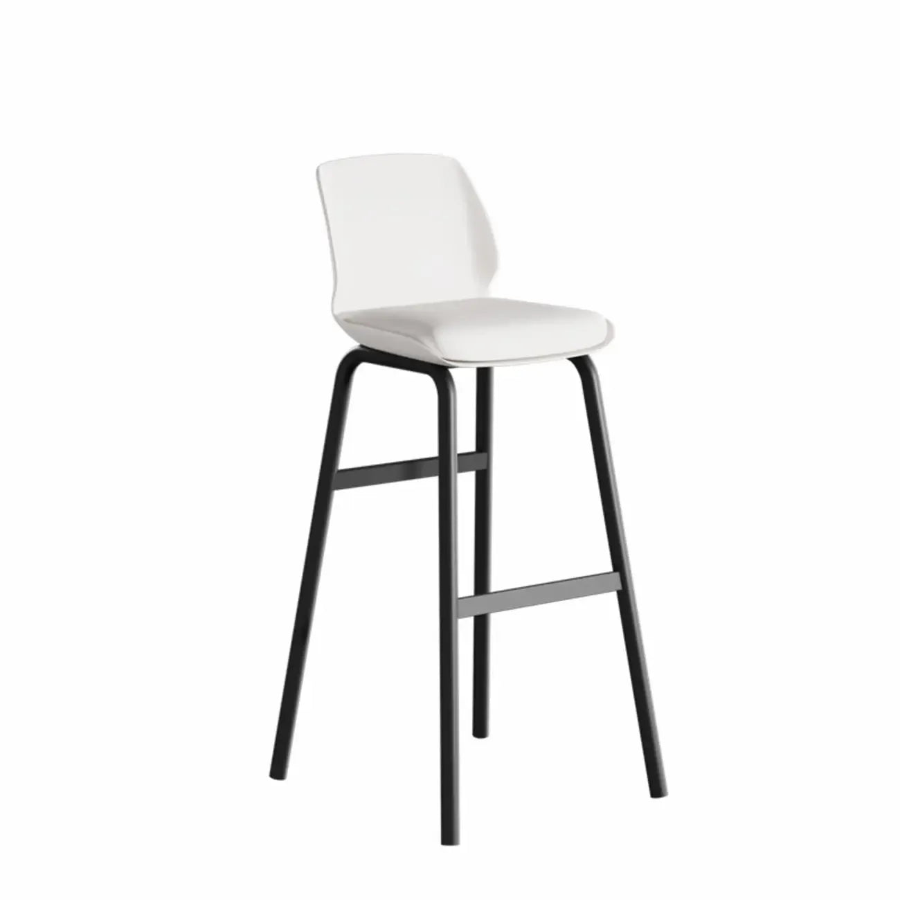 Tabouret de bar minimaliste en métal rembourré, hauteur comptoir