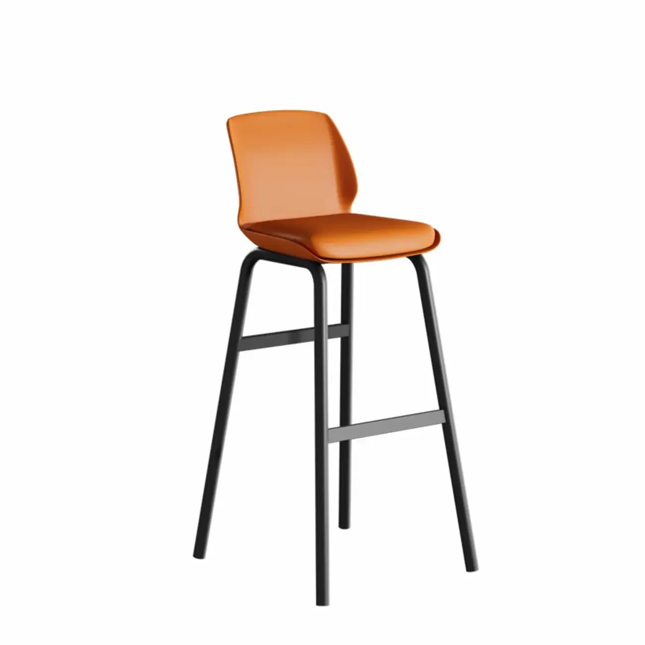 Tabouret de bar minimaliste en métal rembourré, hauteur comptoir