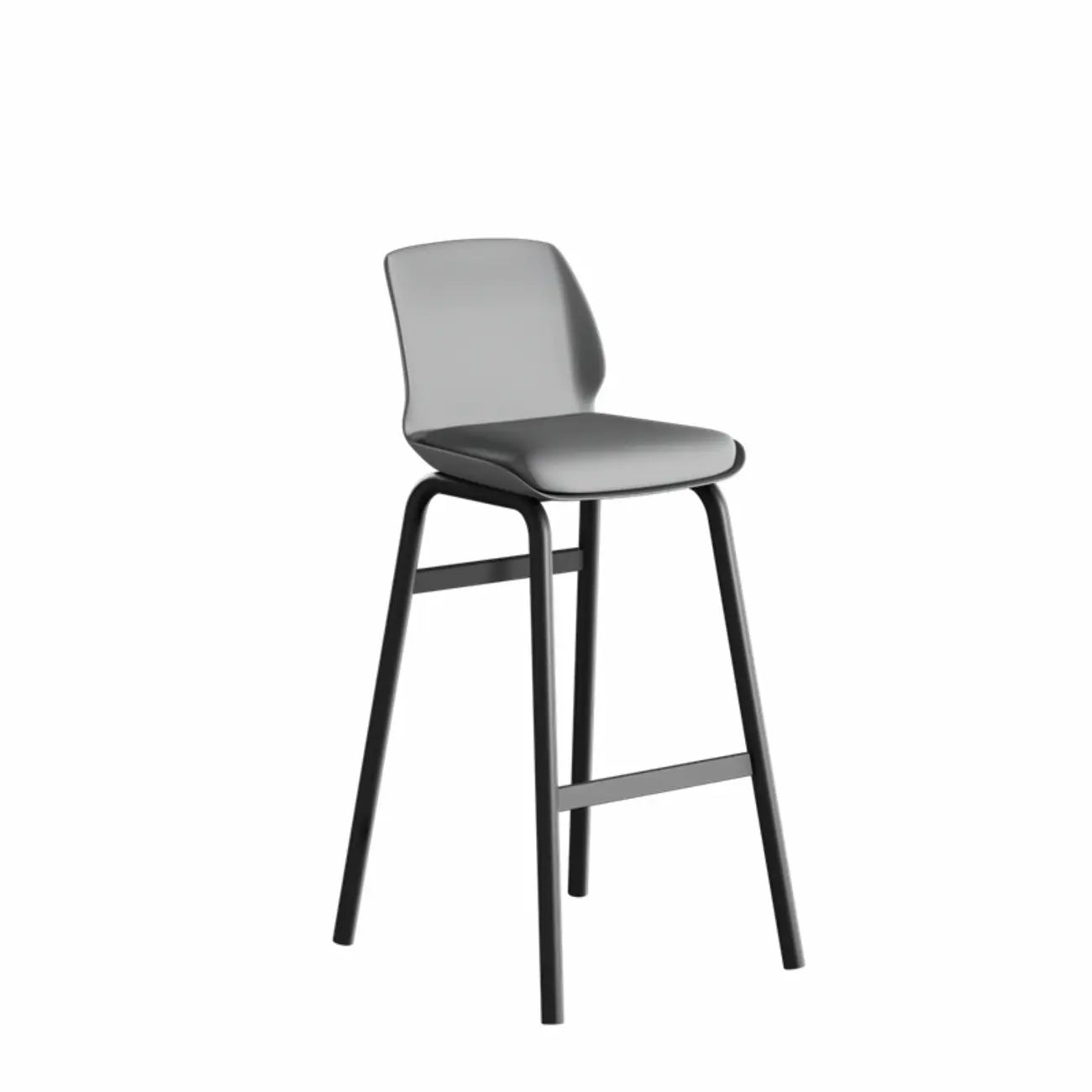 Tabouret de bar minimaliste en métal rembourré, hauteur comptoir