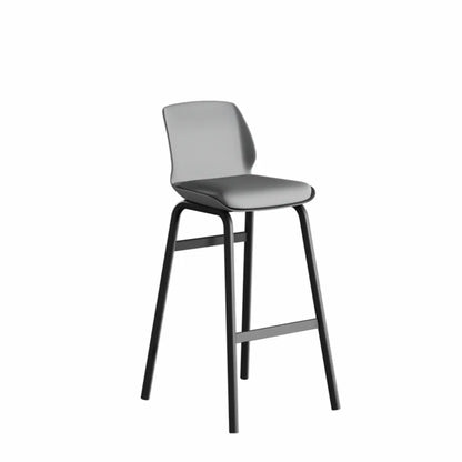 Tabouret de bar minimaliste en métal rembourré, hauteur comptoir
