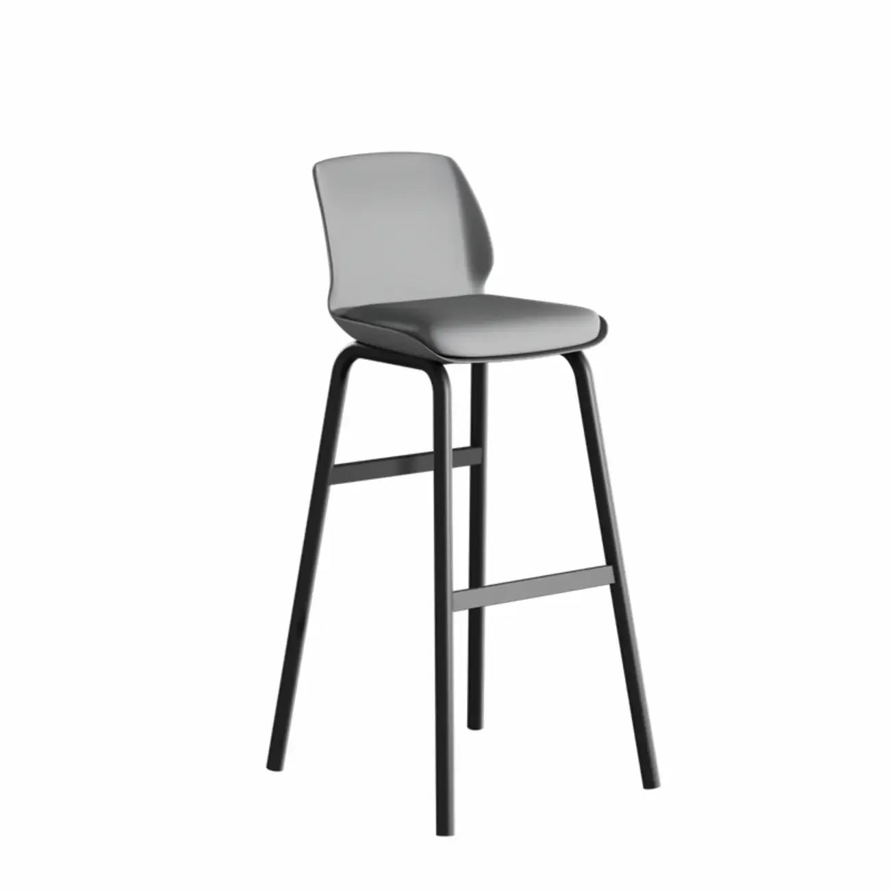 Tabouret de bar minimaliste en métal rembourré, hauteur comptoir