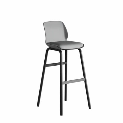 Tabouret de bar minimaliste en métal rembourré, hauteur comptoir