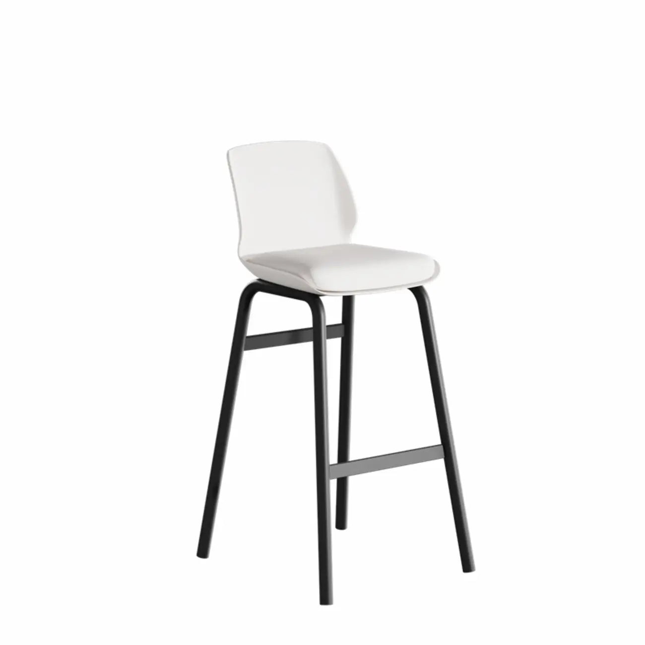 Tabouret de bar minimaliste en métal rembourré, hauteur comptoir