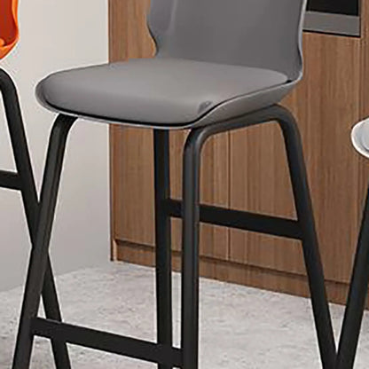 Tabouret de bar minimaliste en métal rembourré, hauteur comptoir