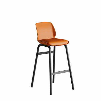 Tabouret de bar minimaliste en métal rembourré, hauteur comptoir