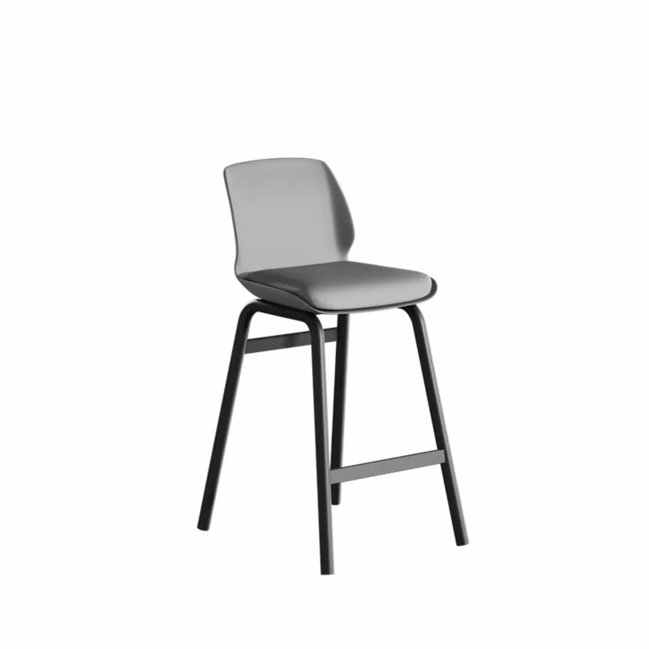 Tabouret de bar minimaliste en métal rembourré, hauteur comptoir