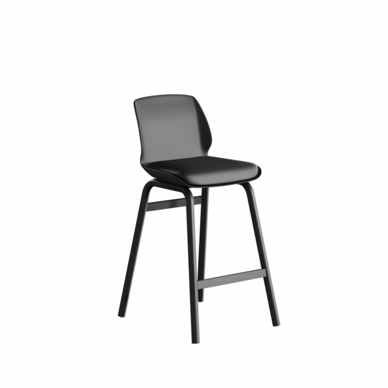 Tabouret de bar minimaliste en métal rembourré, hauteur comptoir