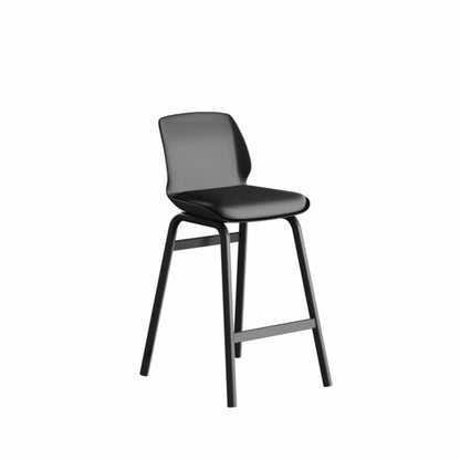Tabouret de bar minimaliste en métal rembourré, hauteur comptoir