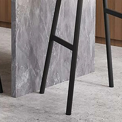 Tabouret de bar minimaliste en métal rembourré, hauteur comptoir