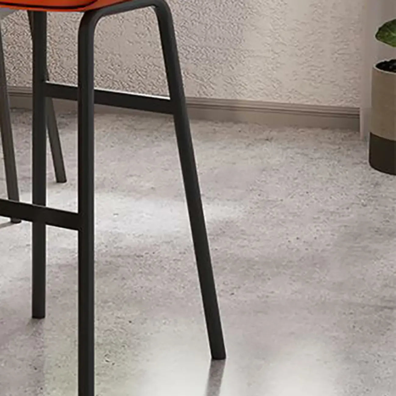 Tabouret de bar minimaliste en métal rembourré, hauteur comptoir