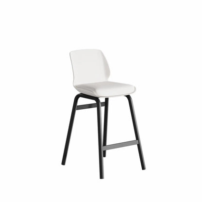 Tabouret de bar minimaliste en métal rembourré, hauteur comptoir