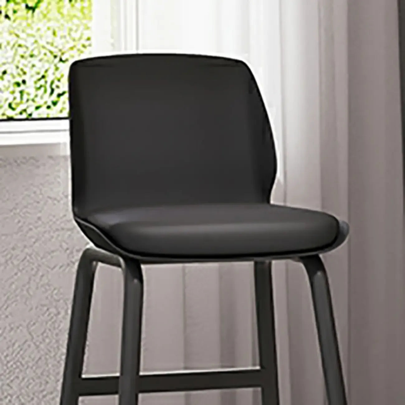 Tabouret de bar minimaliste en métal rembourré, hauteur comptoir