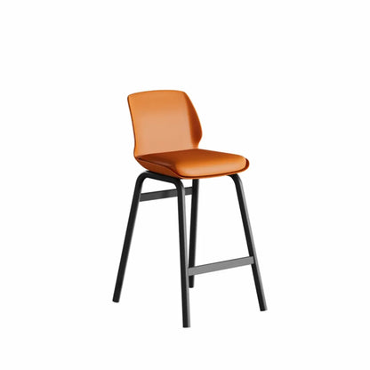 Tabouret de bar minimaliste en métal rembourré, hauteur comptoir