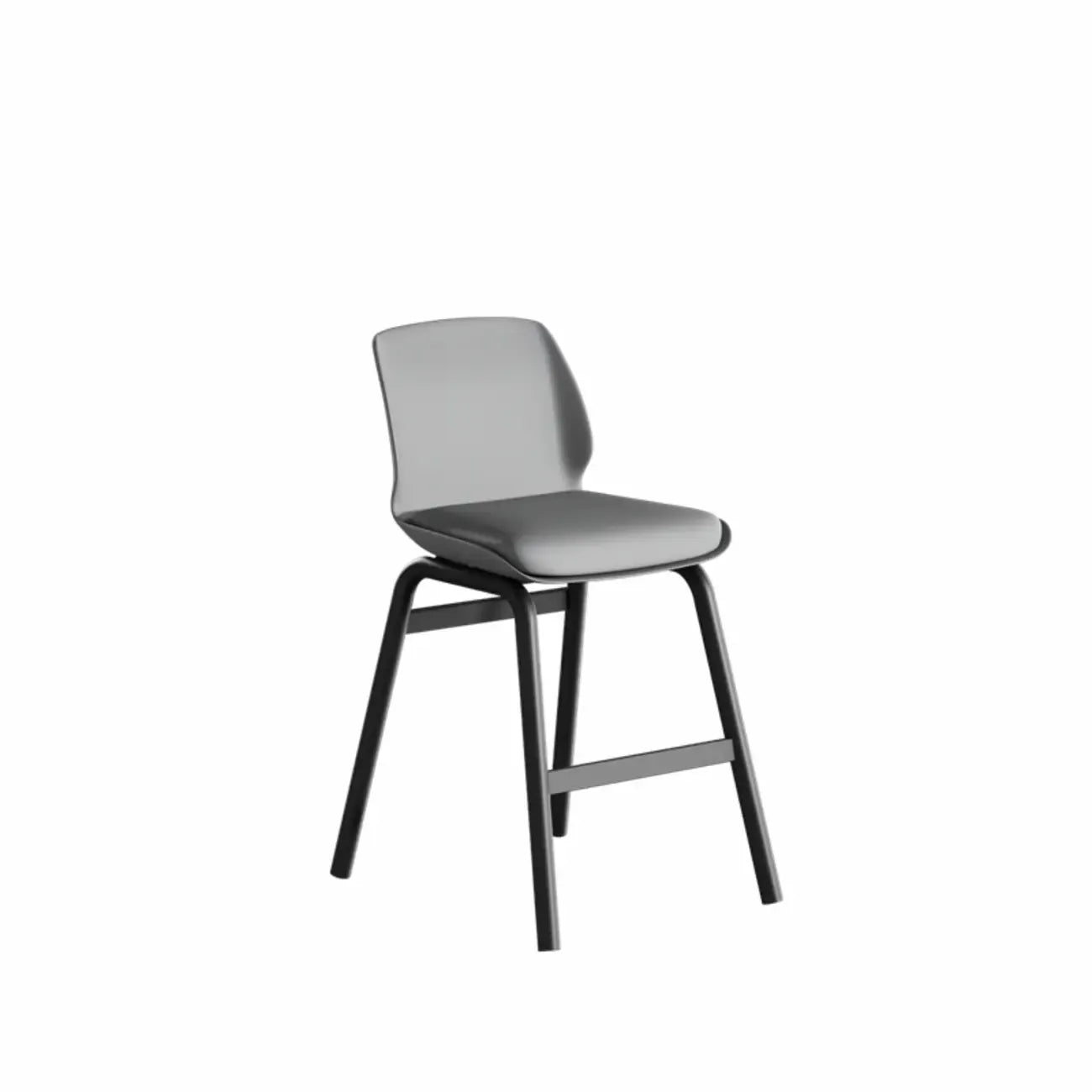 Tabouret de bar minimaliste en métal rembourré, hauteur comptoir
