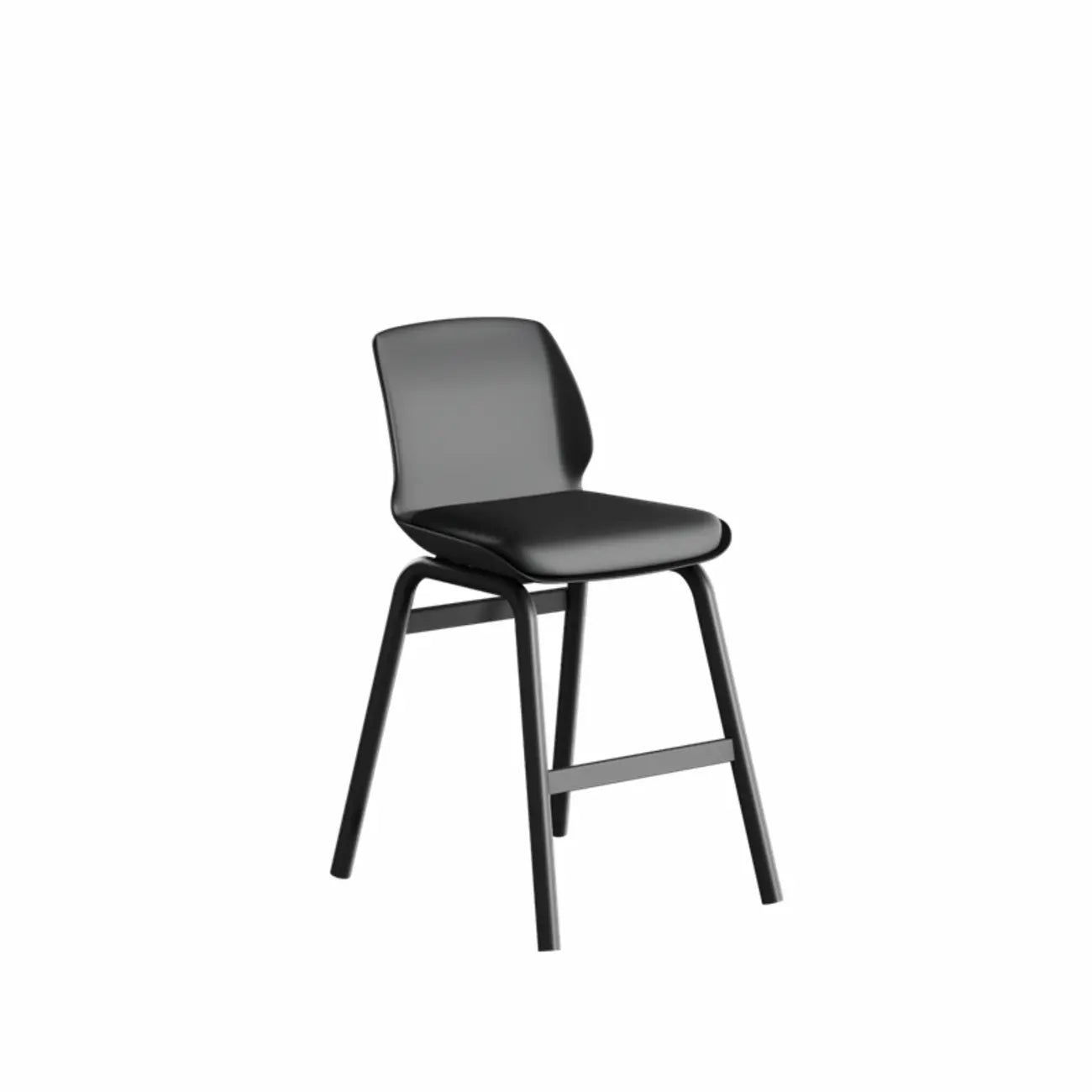 Tabouret de bar minimaliste en métal rembourré, hauteur comptoir